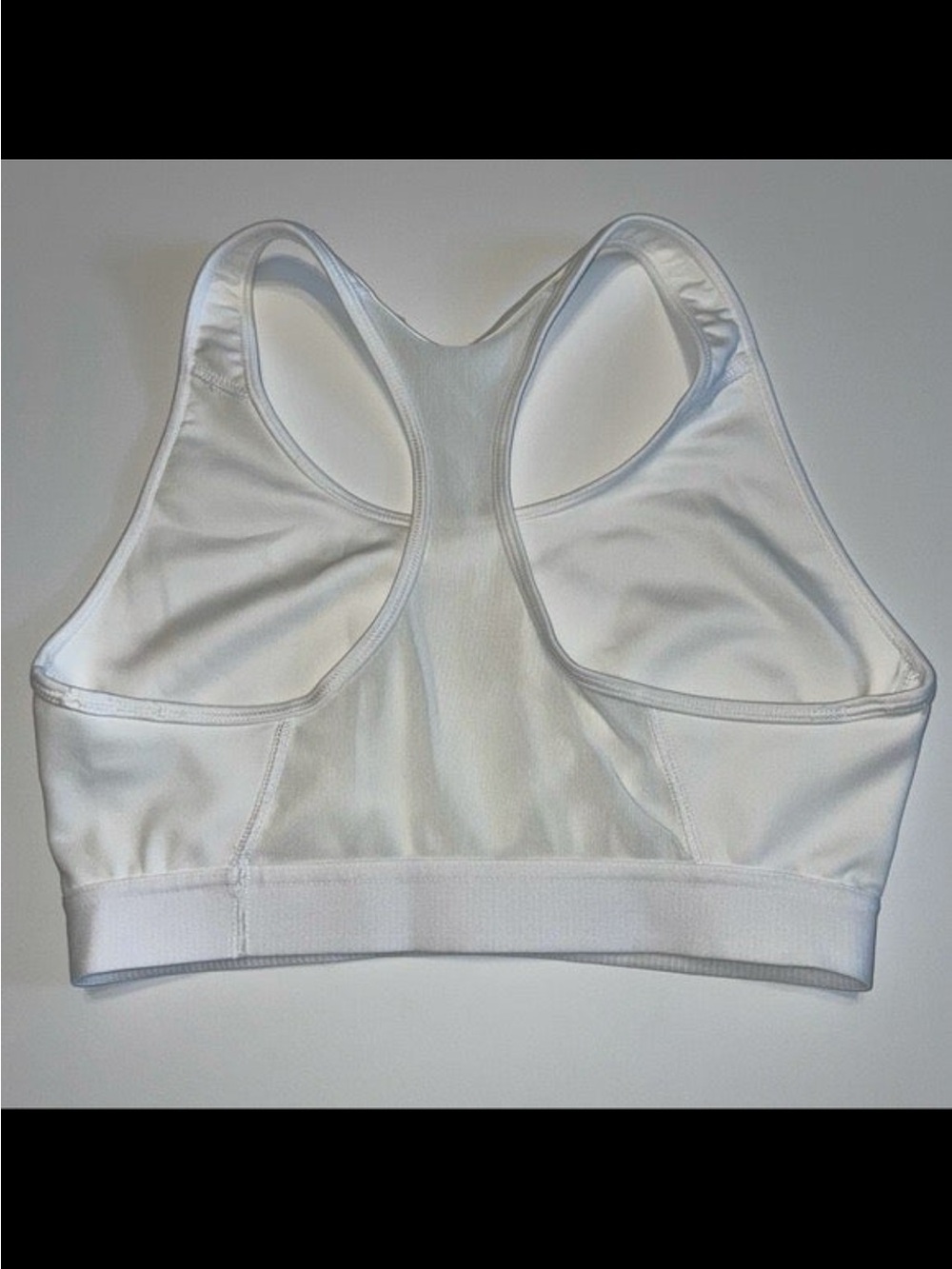White Racerback Sports Bra - Comfortable Support
